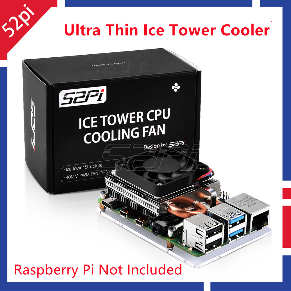 Raspberry Pi Water Cooling Kit - 52Pi Nieuwe Ultra Dunne Ijs Toren