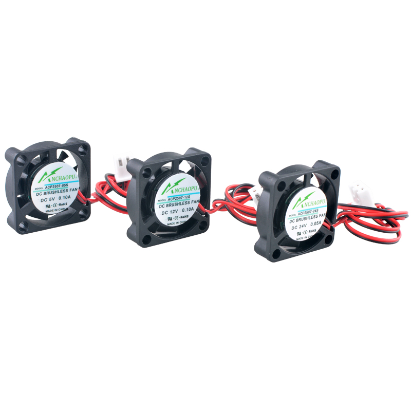 Raspberry Pi Water Cooling Kit - ANCHAOPU 25mm Ultradunne Koelventilator 2.5cm 25x25x7mm