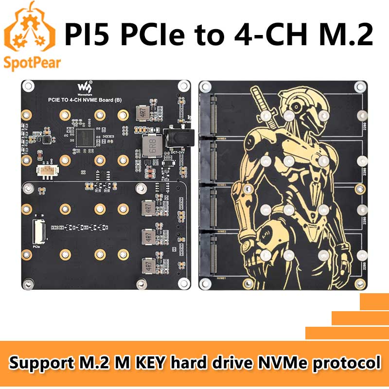 Raspberry Pi 5 PCIe naar 4-CH  - Argon One V3 M.2 Nvme Case recensie en prijs